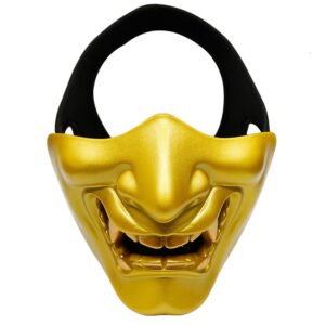 Demi Masque Japonais Hannya Jaune