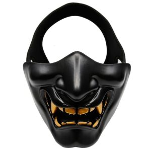 Demi Masque Japonais Hannya Noir