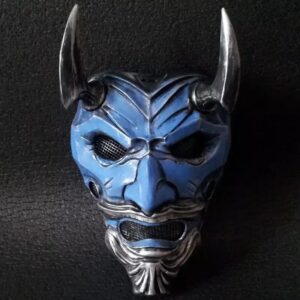 Masque Japonais Oni Bleu Ciel