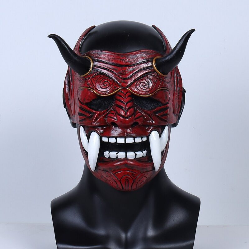 Masque Japonais Oni Rouge