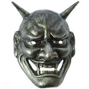 Masque Japonais Hannya Argent Antique