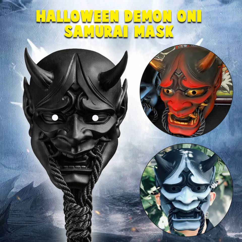 Masque Hannya / Masque Oni Rouge Portable / Masque Noh -  Canada