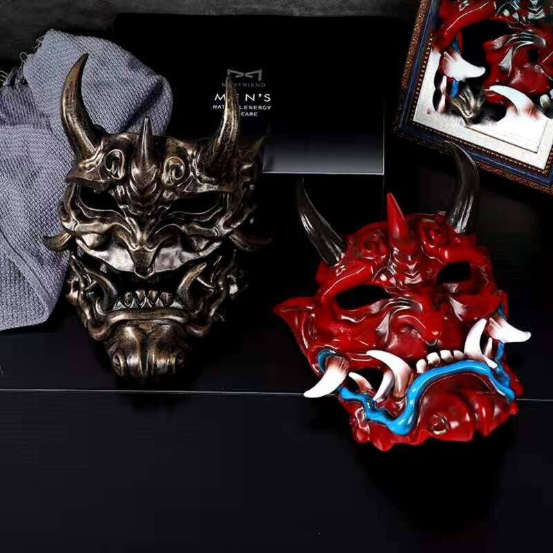 Masque Japonais Oni Bronze Antique