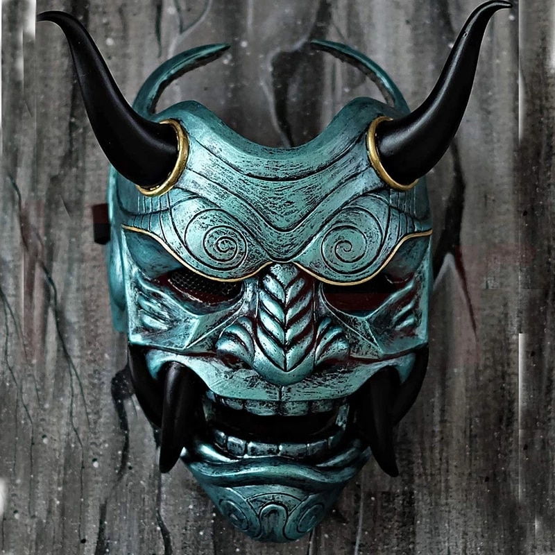 Masque Japonais Oni Bleu