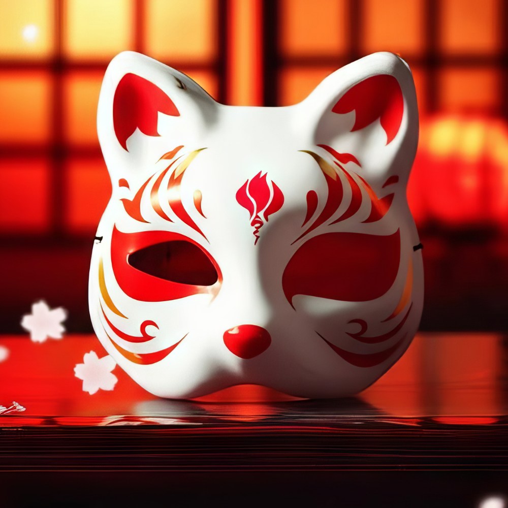 Masque Japonais Kitsune Le Stratège