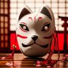 Masque Japonais Kitsune Malin