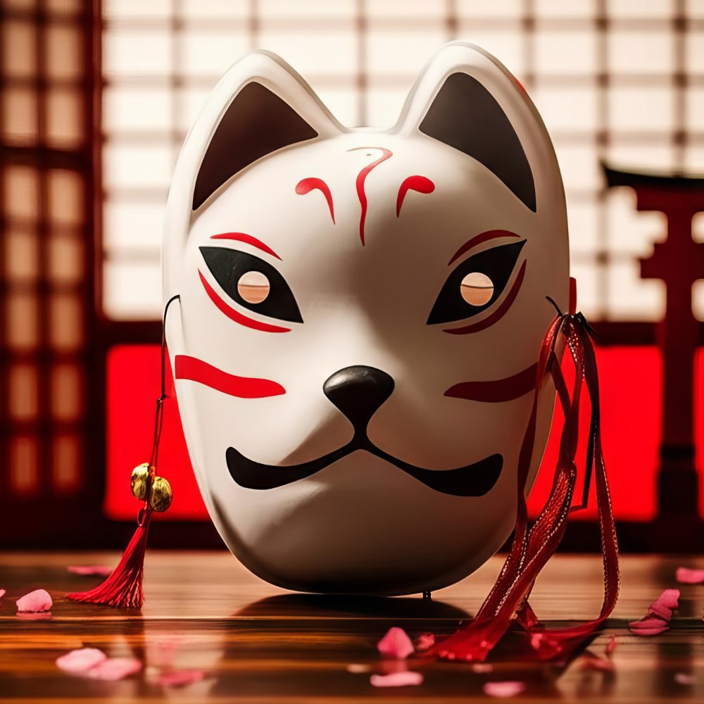 Masque Japonais Kitsune Malin